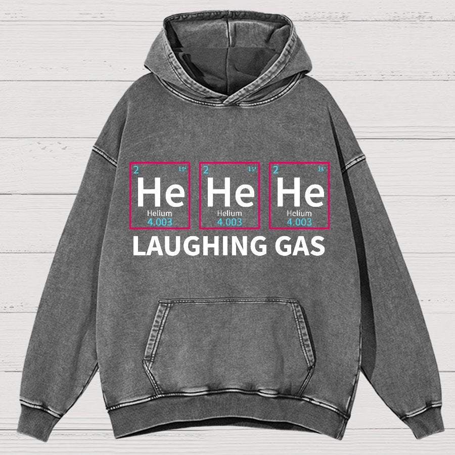 Laughing Gas Periodic Table of Elements Vintage Distressed Hoodie