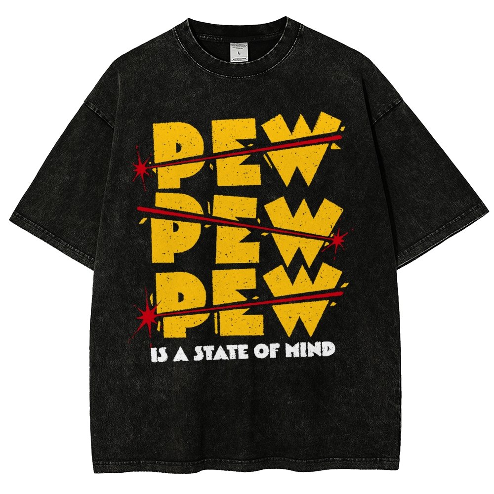 PEW PEW PEW Vintage Distressed T-shirt