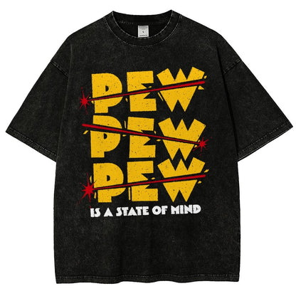 PEW PEW PEW Vintage Distressed T-shirt