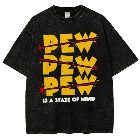 PEW PEW PEW Vintage Distressed T-shirt