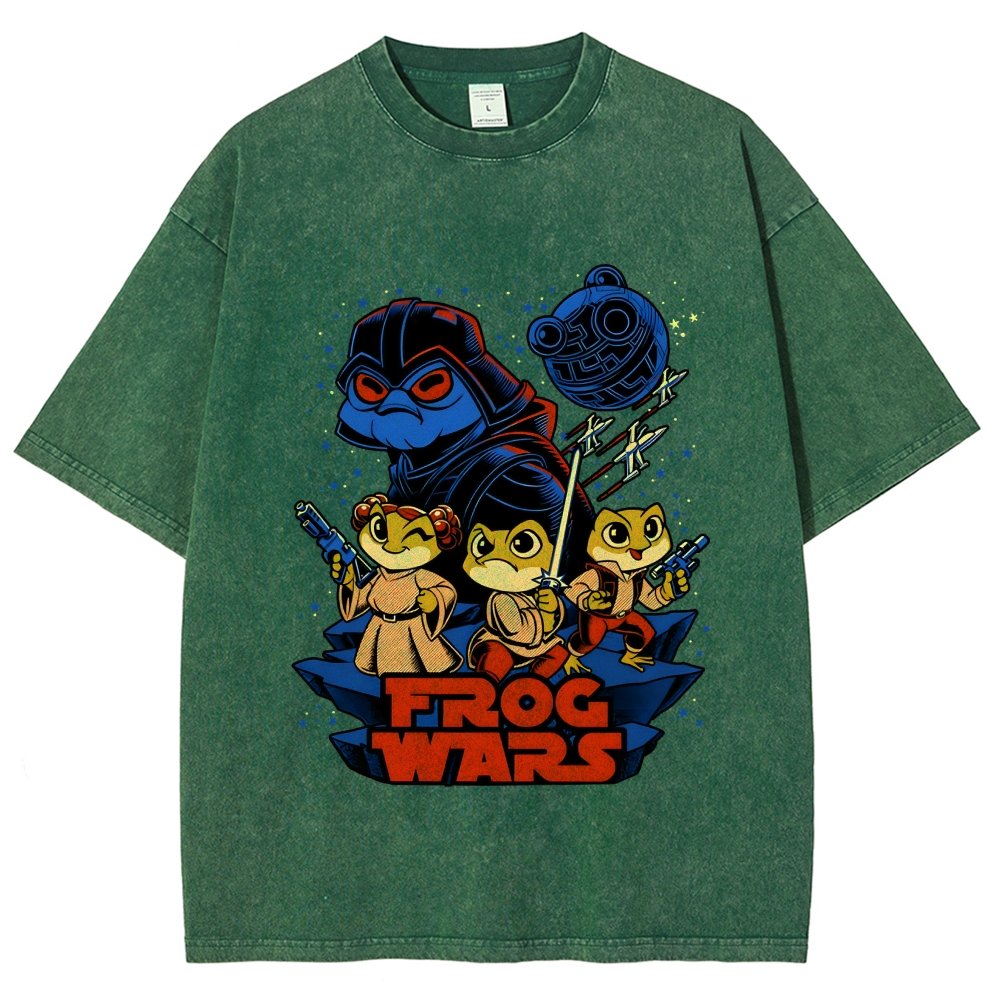 Frog Wars Vintage Distressed T-shirt