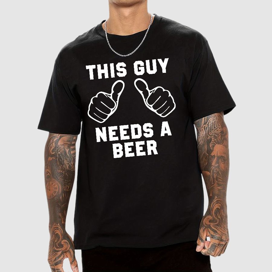 This Guy Needs A Beer Geek T-Shirt