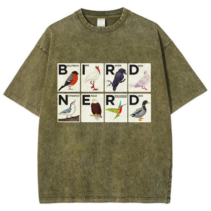 Bird Nerd Watching Vintage Retro Birdwatching Vintage Distressed T-shirt