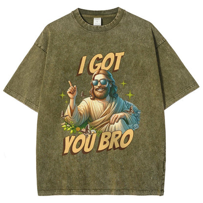 I Got You Bro , Funny Vintage Distressed T-shirt