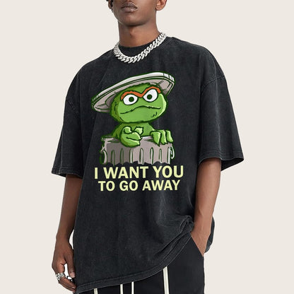I Want You to Go Away Vintage Distressed T-shirt