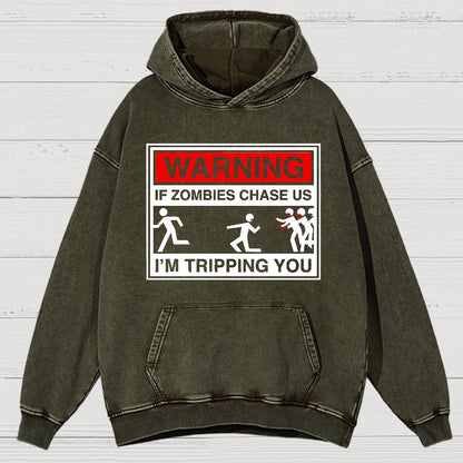 If Zombies Chase Us Vintage Distressed Hoodie