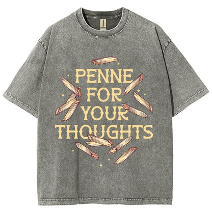 Penne For Your Thoughts Vintage Distressed T-shirt
