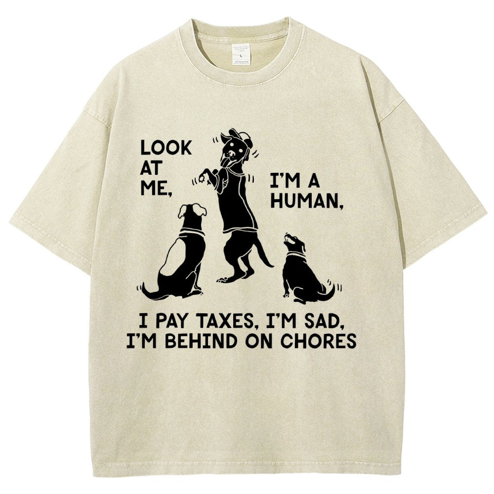 Dog Mocks Humans Vintage Distressed T-shirt