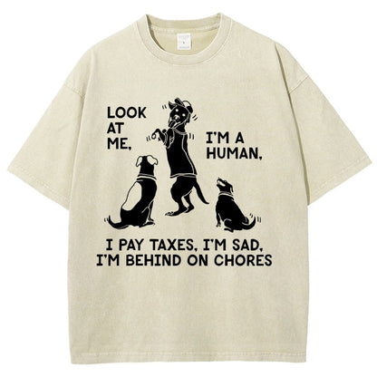 Dog Mocks Humans Vintage Distressed T-shirt