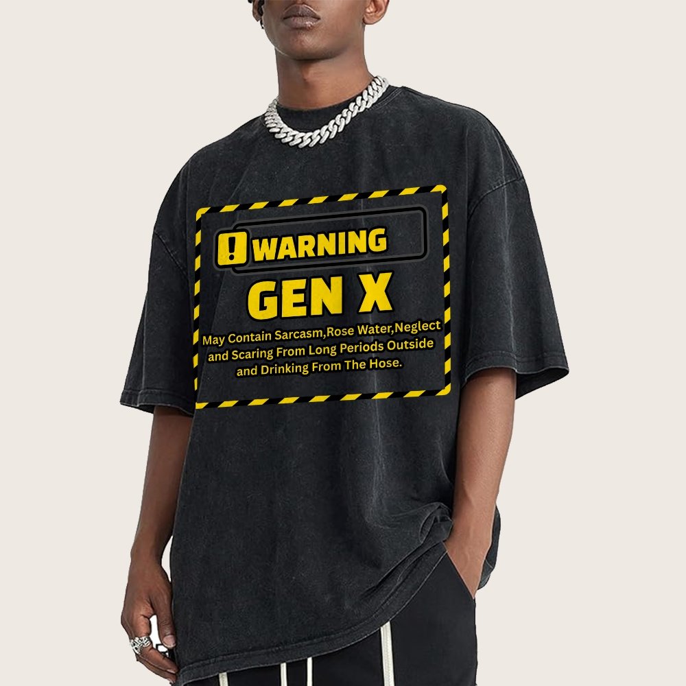 Warning Gen X - Funny Warning Design Vintage Distressed T-shirt