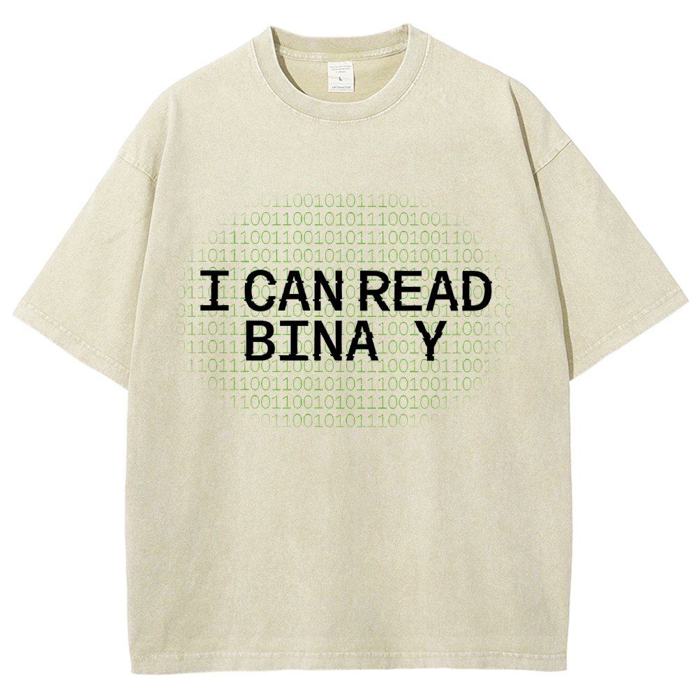 I Can Read Binary Vintage Distressed T-shirt