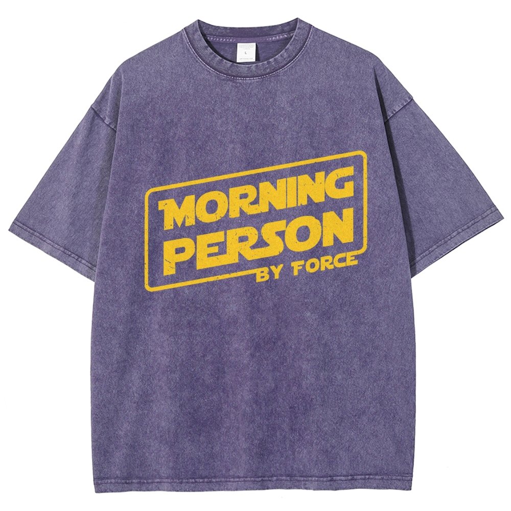 Morning Person By Force Vintage Distressed T-shirt