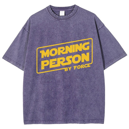 Morning Person By Force Vintage Distressed T-shirt