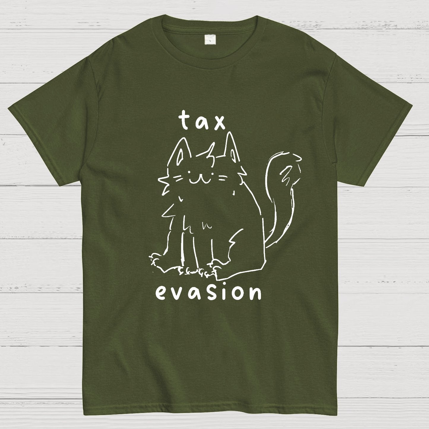 Tax Evasion Cat Geek T-Shirt