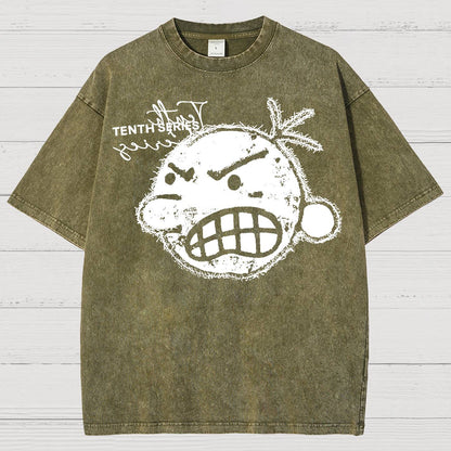 Retro Street Tenth Series Graphic Vintage Distressed T-shirt