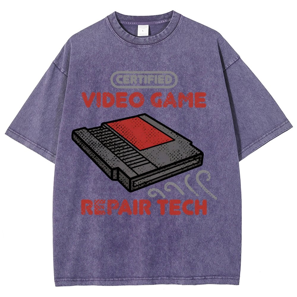 Video Game Repair Tech Vintage Distressed T-shirt
