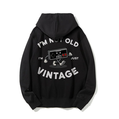 I'm Not Old Printed Back Unisex Cotton Hoodie