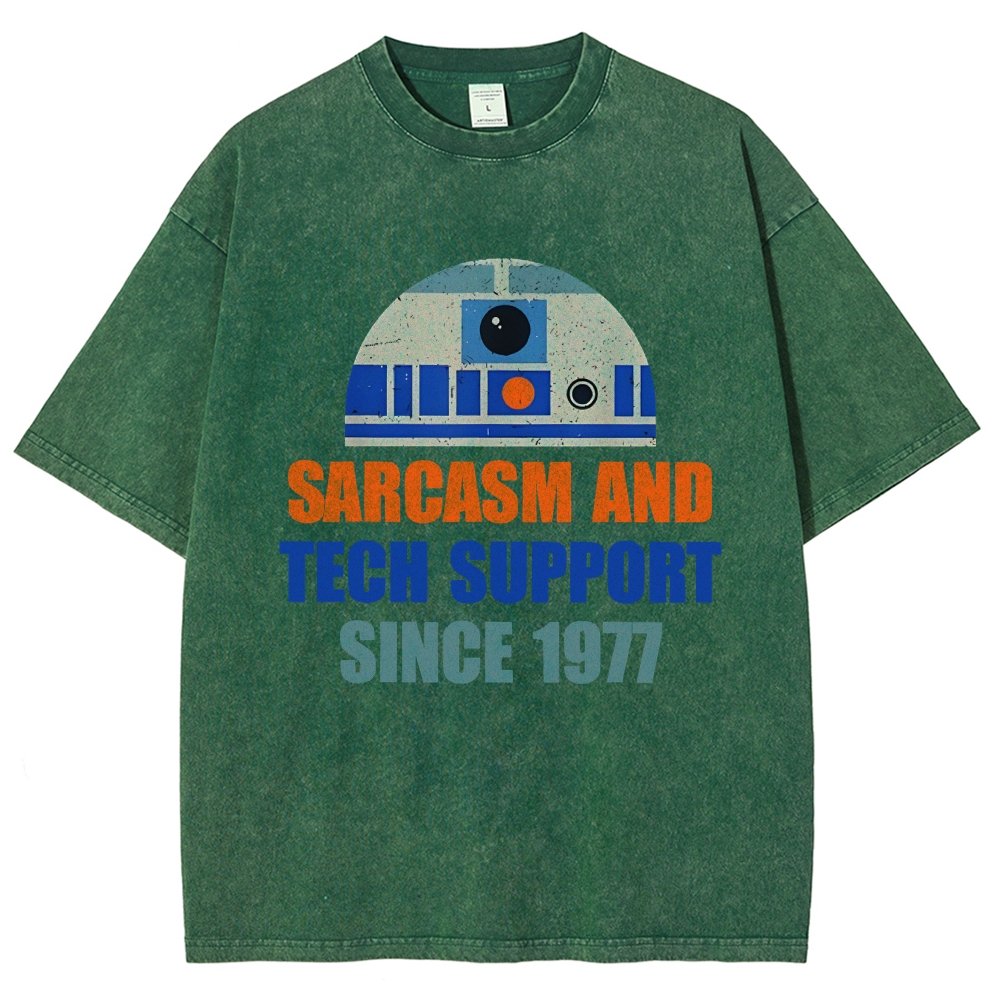 Providing Sarcasm and Tech Support Since 1977 Vintage Distressed T-shirt