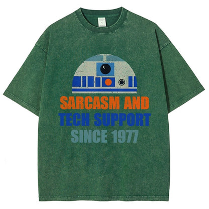 Providing Sarcasm and Tech Support Since 1977 Vintage Distressed T-shirt