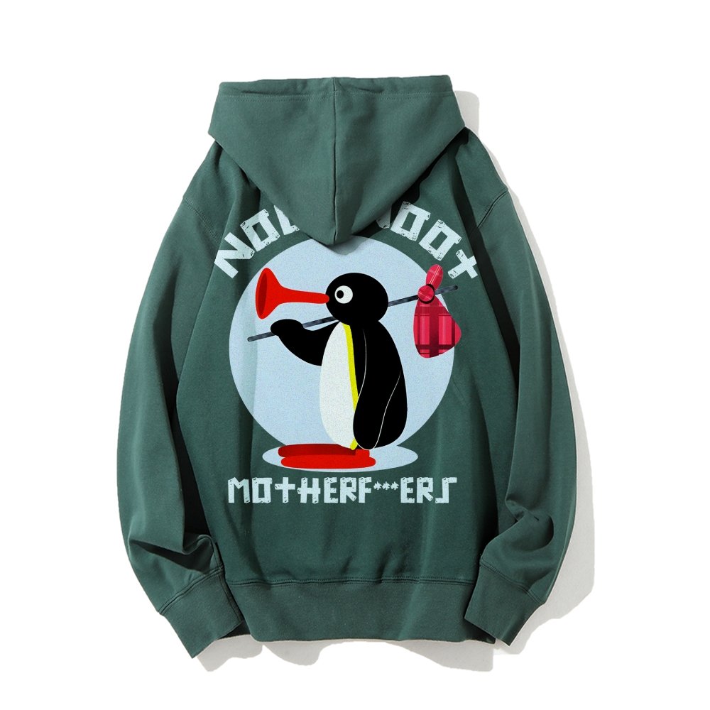 NOOT NOOT MOTHERF***ERS Printed Back Unisex Cotton Hoodie