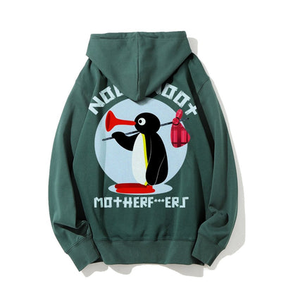 NOOT NOOT MOTHERF***ERS Printed Back Unisex Cotton Hoodie