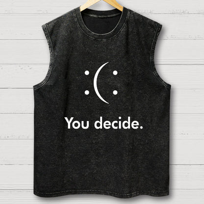 You Decide Vintage Distressed Washed Tank