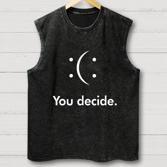 You Decide Vintage Distressed Washed Tank