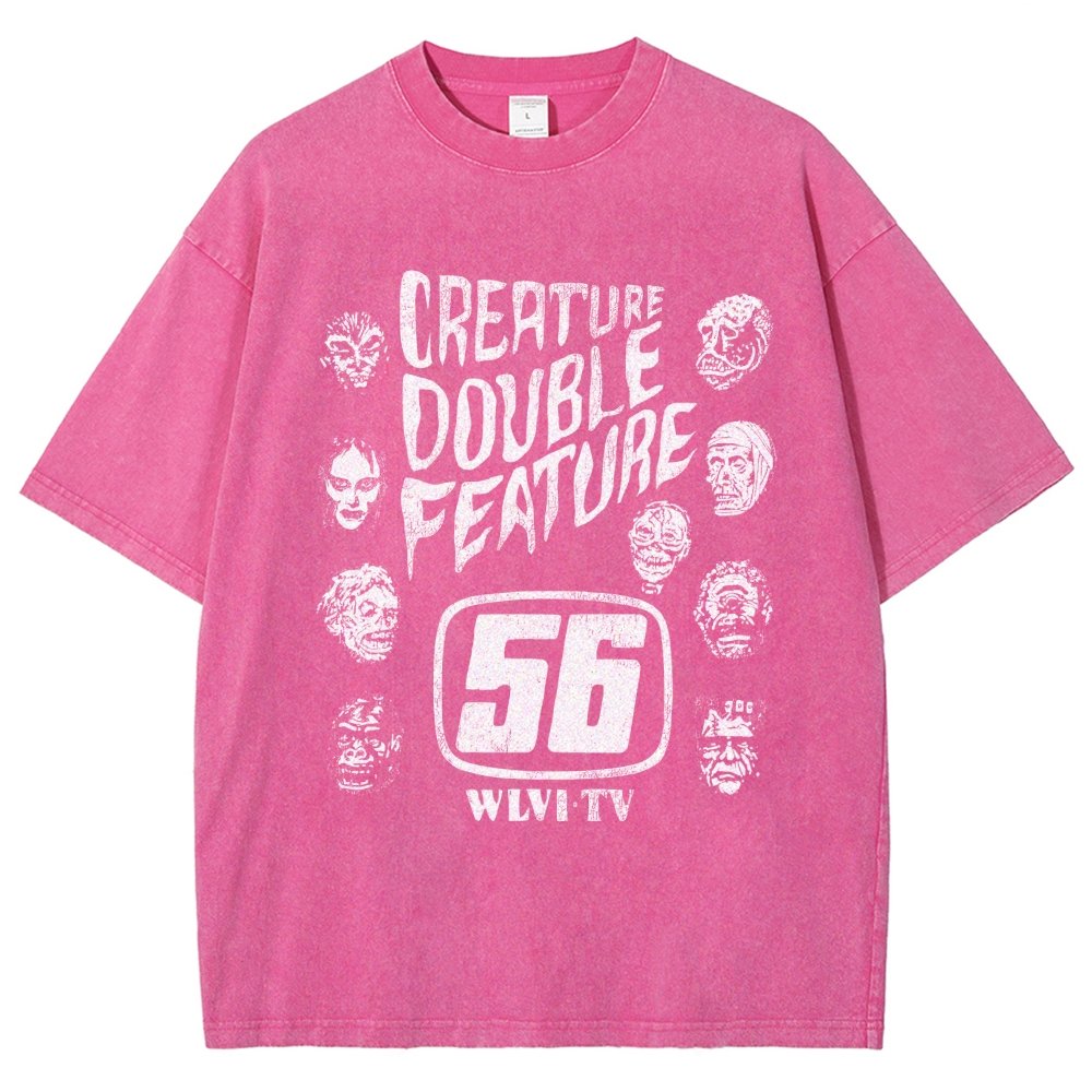 Creature Double Feature Classic Monsters Vintage Distressed T-shirt