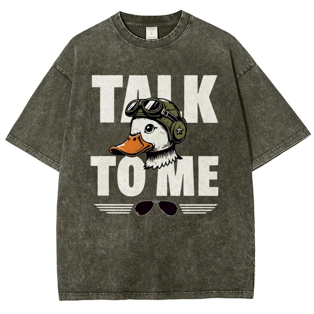 Talk To Me. Vintage Distressed T-shirt