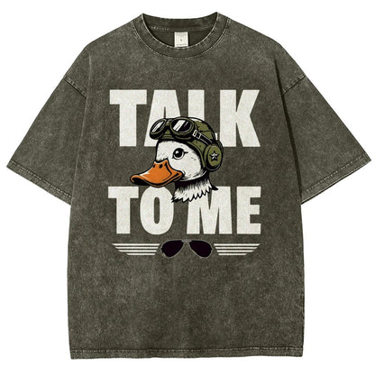 Talk To Me. Vintage Distressed T-shirt
