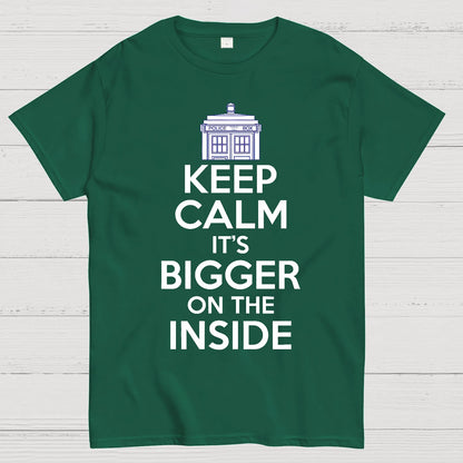 Keep Calm Its Bigger On The Inside Geek T-Shirt