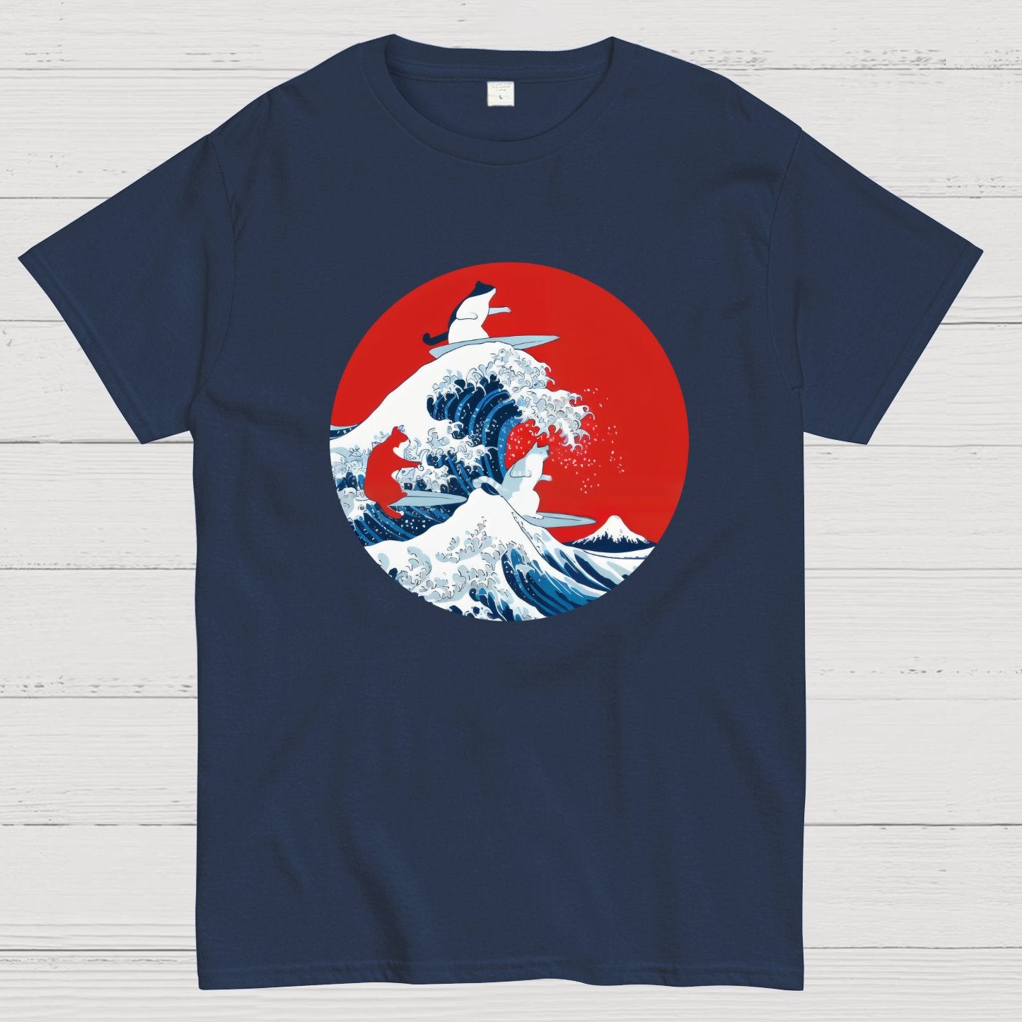 Surfing Cat Funny T-Shirt