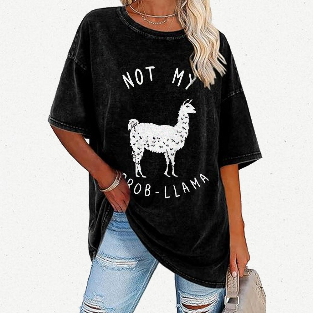 Not My Probllama Vintage Distressed T-shirt