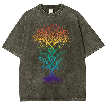DNA Tree Of Life Science Vintage Distressed T-shirt