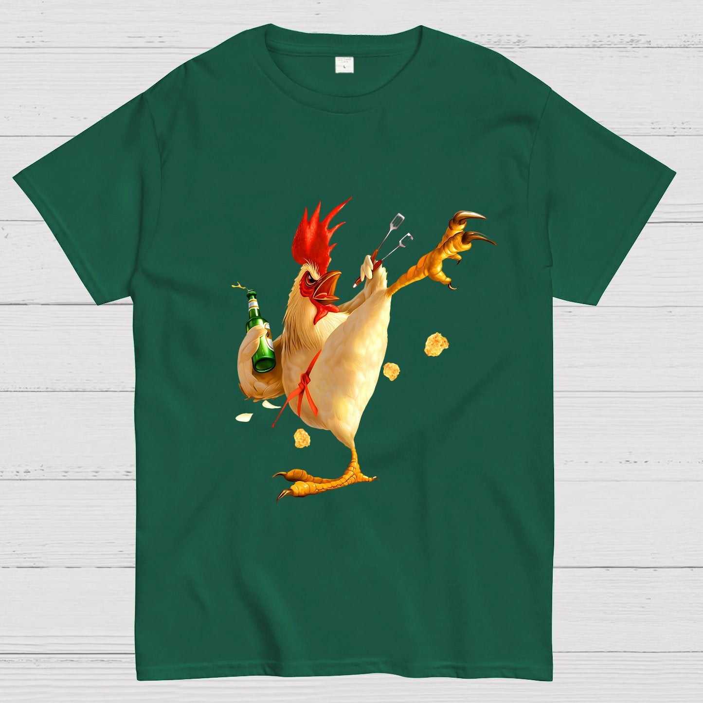 Fighting Chickens Funny Geek T-Shirt