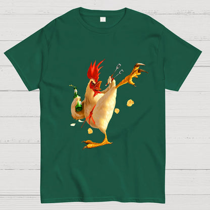 Fighting Chickens Funny Geek T-Shirt