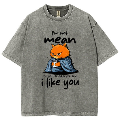 I Am Not Mean Vintage Distressed T-shirt