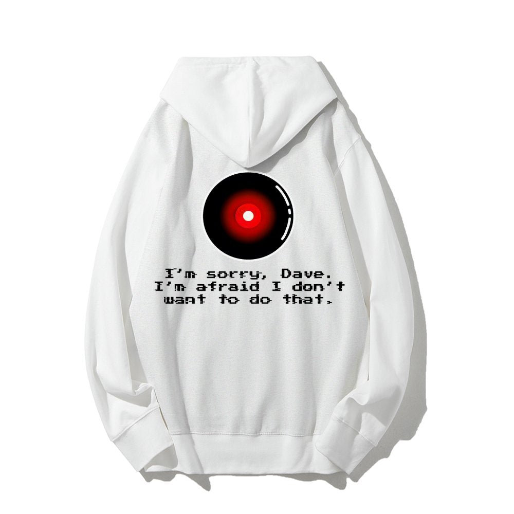 An Introvert's Odyssey I‘m sorry dave Printed Back Unisex Cotton Hoodie