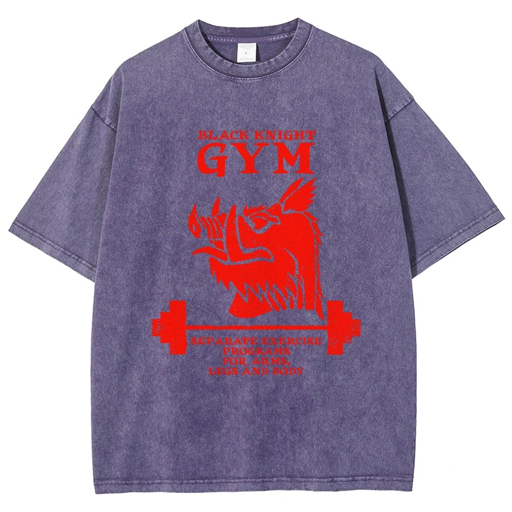 Black Knight Gym Vintage Distressed T-shirt