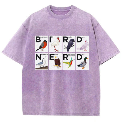 Bird Nerd Watching Vintage Retro Birdwatching Vintage Distressed T-shirt