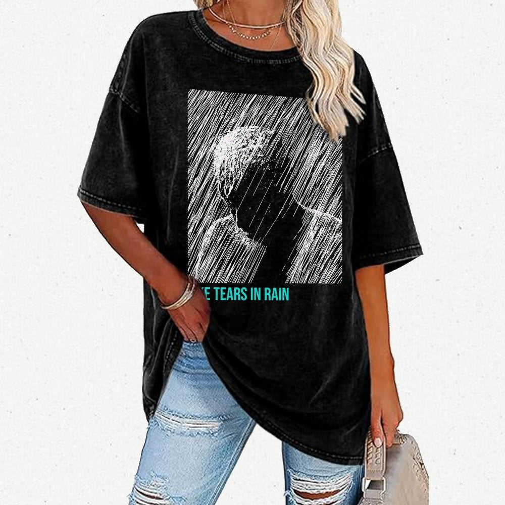 Like Tears In Rain Vintage Distressed T-shirt