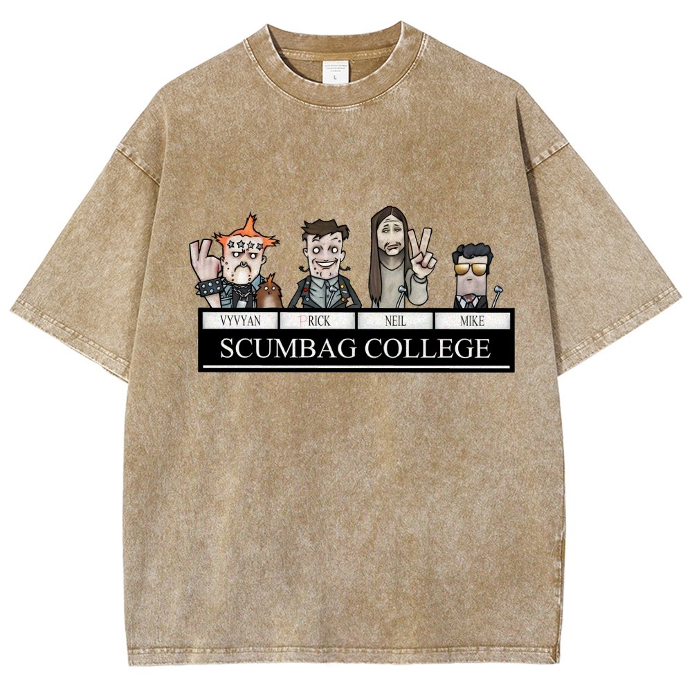 Cool Crew Scumbag College by HappyToast Vintage Distressed T-shirt
