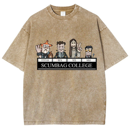 Cool Crew Scumbag College by HappyToast Vintage Distressed T-shirt