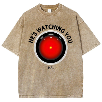 HAL Is Watching YOU Vintage Distressed T-shirt