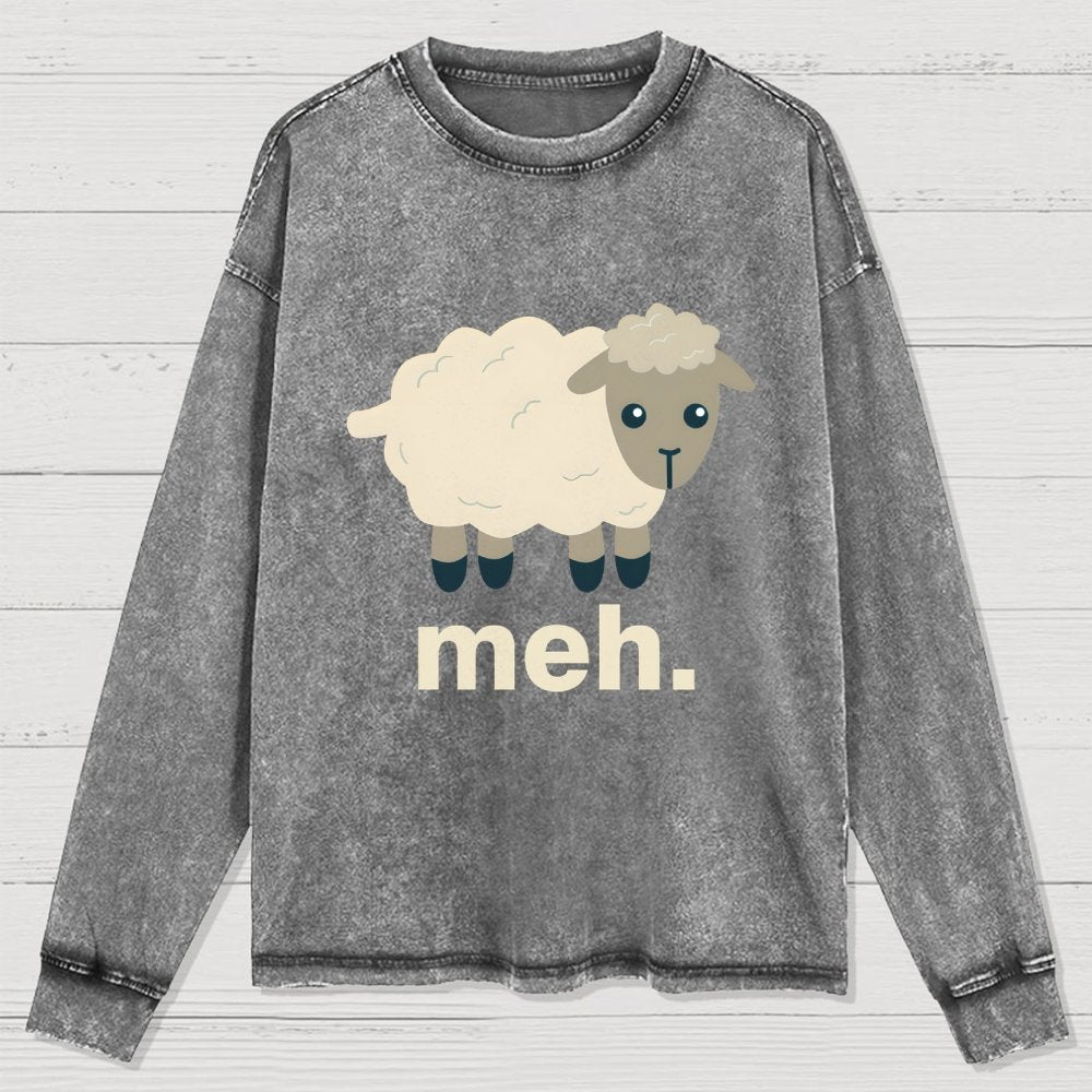 Meh. Washed Long Sleeve Tee