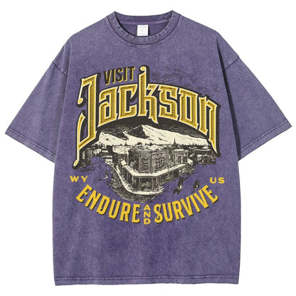Visit Jackson Vintage Distressed T-shirt