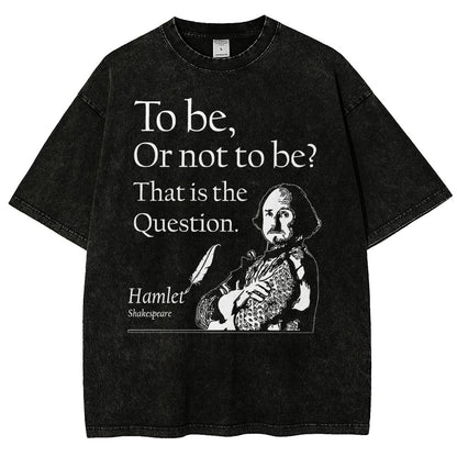To Be Or Not To Be  Hamlet, Shakespeare Vintage Distressed T-shirt