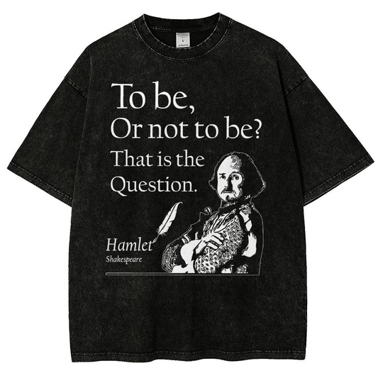To Be Or Not To Be  Hamlet, Shakespeare Vintage Distressed T-shirt