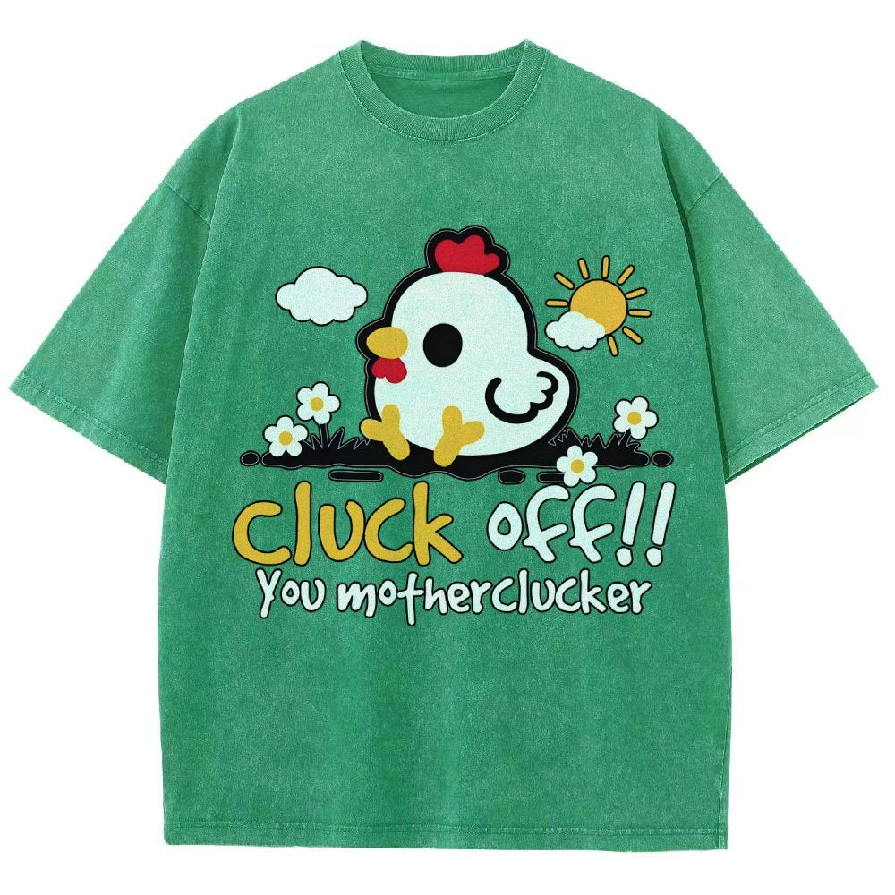 Cluck off Vintage Distressed T-shirt