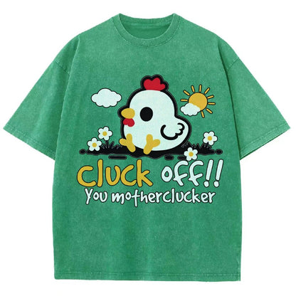 Cluck off Vintage Distressed T-shirt